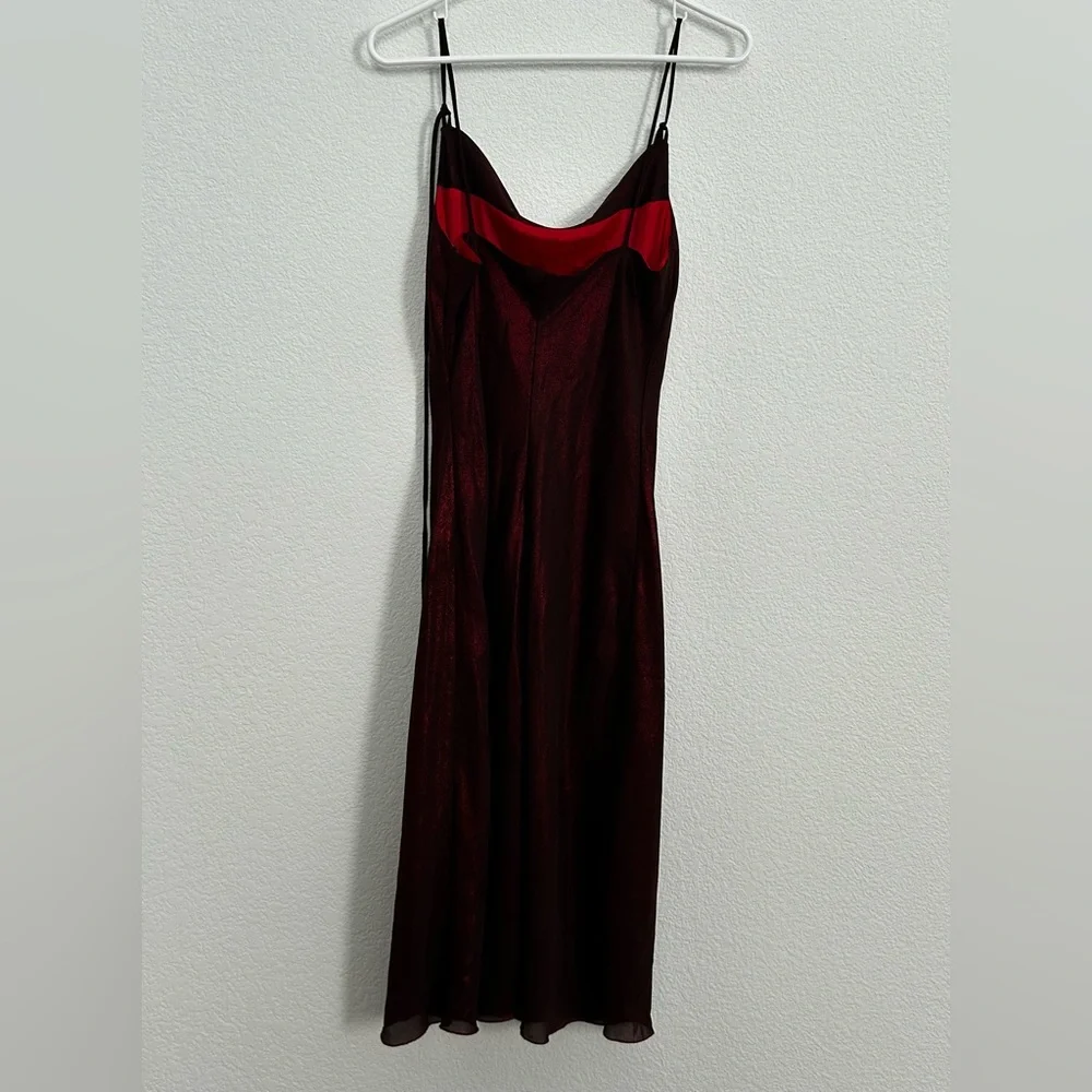 Jonathan Martin Red Dress Slip On Strappy Y2K Gothic Vampire - Picture 3 of 16